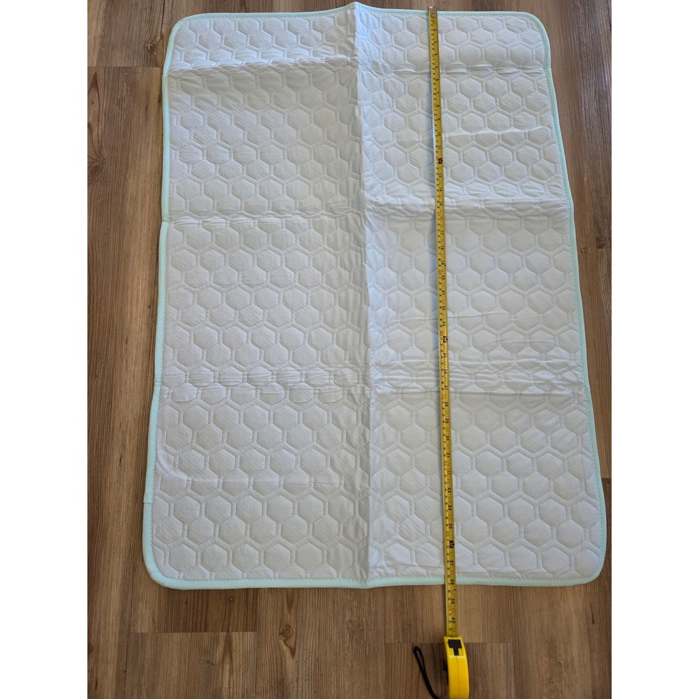 Quilted Cooling Pet Mat Light Blue Honeycomb Breathable Dog Cat Pad 39x27